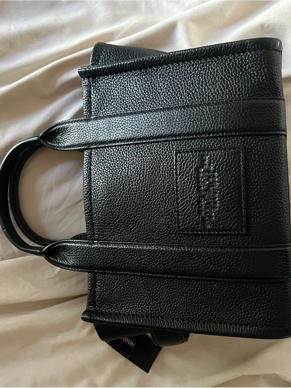 Marc Jacobs Black Pebbled Leather 'The Tote Bag' Top-Handle Tote